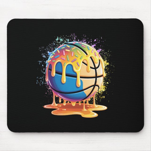 Ice Cream Sketll Drip Splatter Paint Sketll Drippi Mouse Mat (Front)