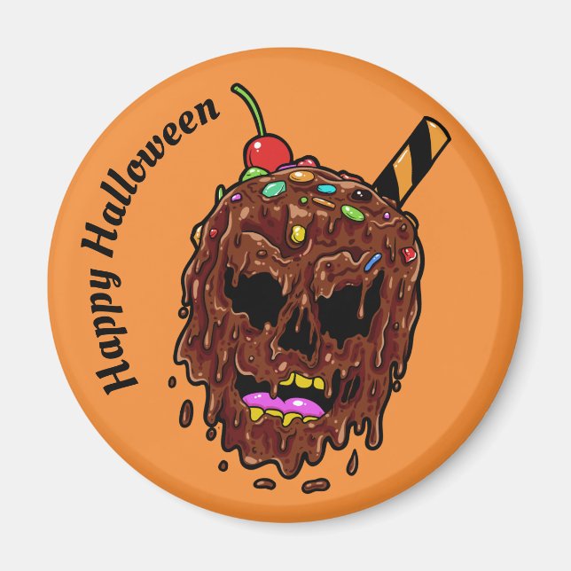 Ice Cream Skull custom text magnets (Front)