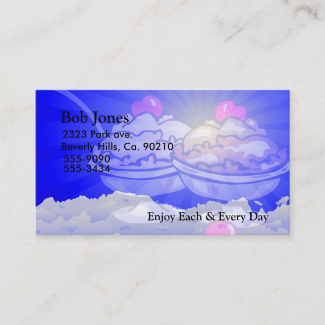 Ice Cream Skyline Business Card (Front)