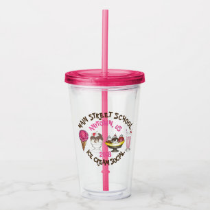 Ice Cream Social Banana Split Cone Sundae Shake Acrylic Tumbler