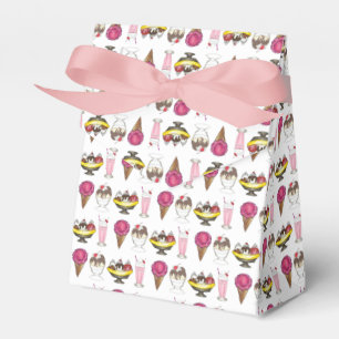 Ice Cream Social Banana Split Sundae Cone Shake Favour Box