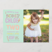 ICE CREAM SOCIAL BIRTHDAY PARTY INVITATION invite