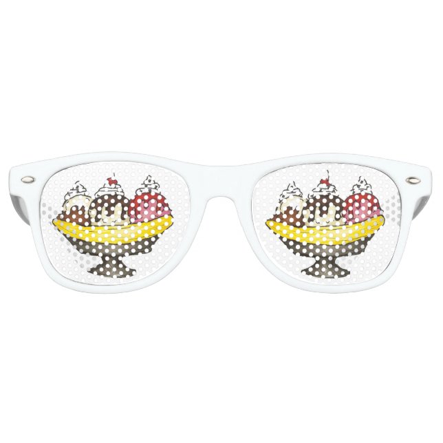 Ice Cream Social Favour Banana Split Sundae Retro Sunglasses (Front)