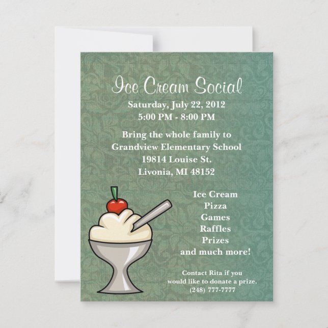 Ice Cream Social Flyer (Front)