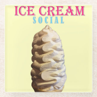 Ice Cream Social Glass Coaster