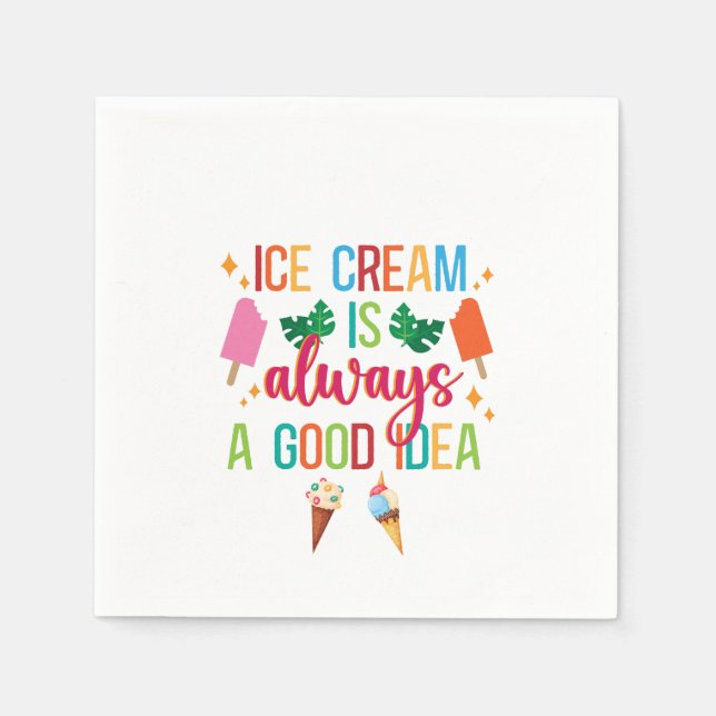 Ice Cream Social  Napkin (Front)