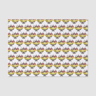 Ice Cream Social Party Dessert Banana Split Sundae Tissue Paper