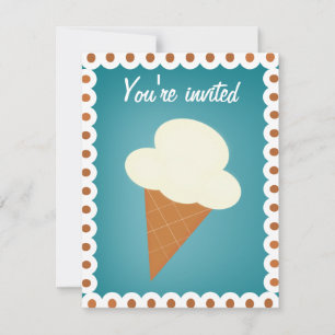 Ice Cream Social Party Invitation