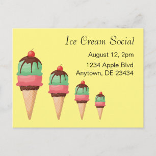 Ice Cream Social Postcard