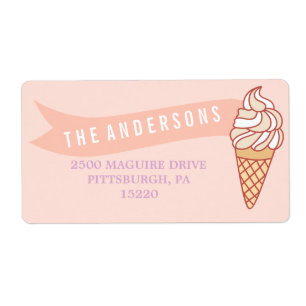 ICE CREAM SOCIAL RETURN ADDRESS LABEL