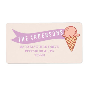 ICE CREAM SOCIAL RETURN ADDRESS LABEL