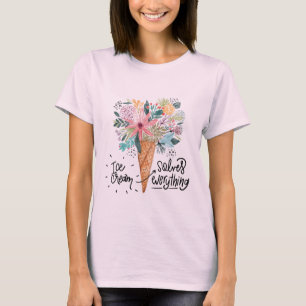 Ice Cream Solves Everything Quote T-Shirt