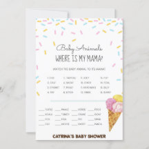 Ice Cream Sprinkle Baby Shower -Editable Name, 5x7