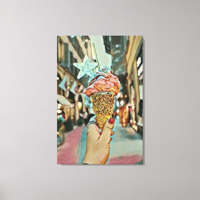 Ice cream sprinkles canvas print (Front)