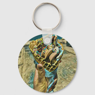 Ice cream sprinkles key ring