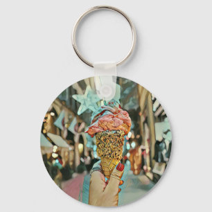 Ice cream sprinkles key ring