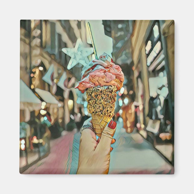 Ice cream sprinkles magnet (Front)