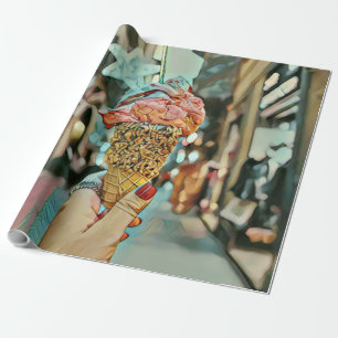 Ice cream sprinkles wrapping paper