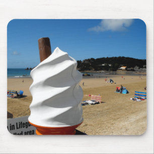 Ice Cream St Brelade's Beach, Jersey Mouse Mat