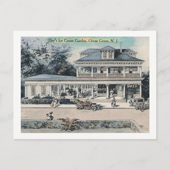 Ice Cream Stand, Ocean Grove, NJ Vintage Postcard (Front)