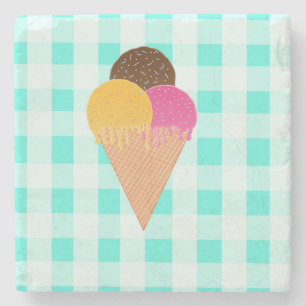 Ice cream stone coaster