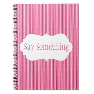 Ice Cream Stripes with Monogram Notebook