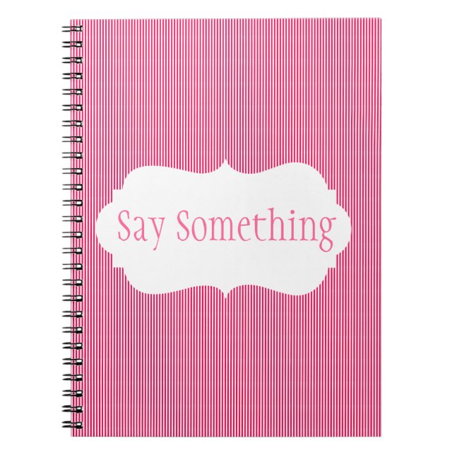 Ice Cream Stripes with Monogram Notebook (Front)