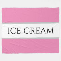 ICE CREAM Stylish Pretty Pink White Grey Stripes