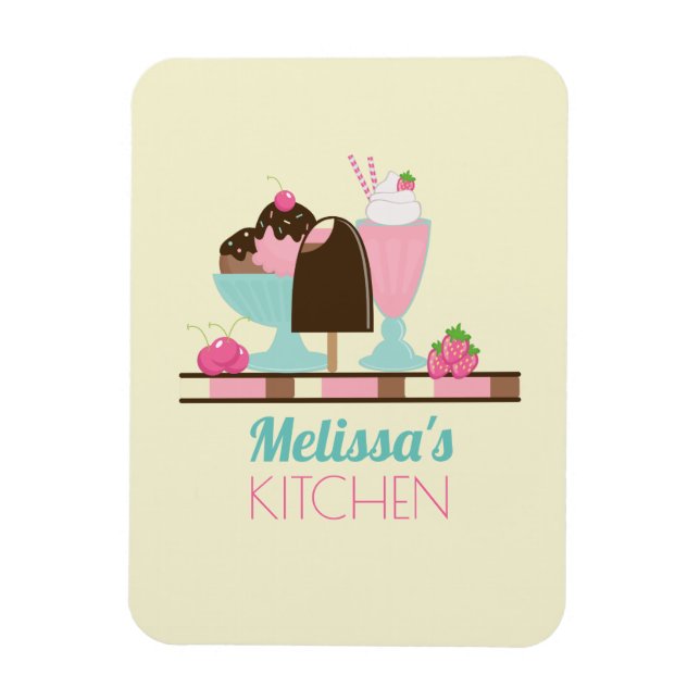 Ice Cream Sundae and Other DeliciousTreats Magnet (Vertical)