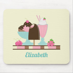 Ice Cream Sundae and Other DeliciousTreats Mouse Mat