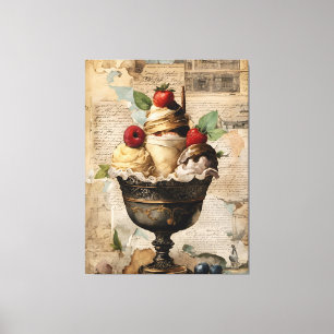 Ice cream Sundae Collage  Canvas Print