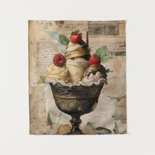 Ice cream Sundae Collage  Tapestry