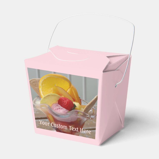 Ice Cream Sundae custom favour boxes (Front Side)