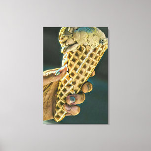 Ice cream sundae for kids canvas print