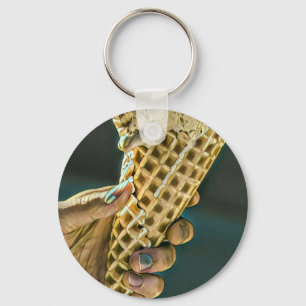 Ice cream sundae for kids key ring