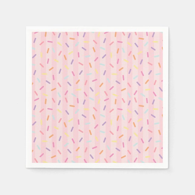 Ice Cream Sundae Heres the Scoop Sweet Sprinkles Napkin (Front)