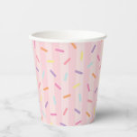 Ice Cream Sundae Heres the Scoop Sweet Sprinkles Paper Cups<br><div class="desc">Here’s the Scoop! Add a sprinkle of sweetness to your celebration with this ice cream sundae party collection! Featuring a pastel pink background,  colourful sprinkles,  and a cherry-topped sundae,  these designs are perfect for baby showers,  birthdays,  and bridal showers. A darling detail that makes any event extra sweet!</div>