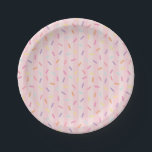 Ice Cream Sundae Heres the Scoop Sweet Sprinkles Paper Plate<br><div class="desc">Here’s the Scoop! Add a sprinkle of sweetness to your celebration with this ice cream sundae party collection! Featuring a pastel pink background,  colourful sprinkles,  and a cherry-topped sundae,  these designs are perfect for baby showers,  birthdays,  and bridal showers. A darling detail that makes any event extra sweet!</div>