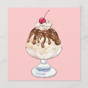 Ice Cream Sundae Invitation
