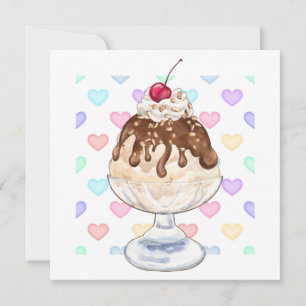 Ice Cream Sundae Invitation