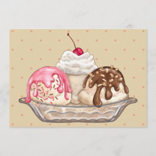 Ice Cream Sundae Invitation