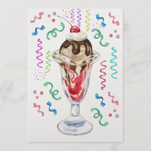 Ice Cream Sundae Invitation