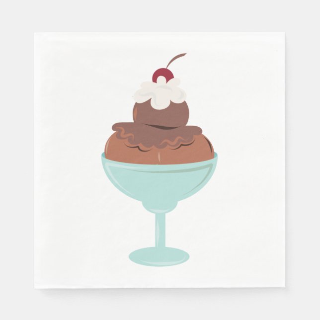 Ice Cream Sundae Napkin (Front)