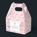 Ice Cream Sundae Scooped Up Bridal Shower Favour Box<br><div class="desc">She’s Been Scooped Up! a darling bridal shower theme that’s as sweet as love itself! With a pink sprinkle background and ice cream sundae charm,  this collection is perfect for celebrating the bride-to-be in style.</div>