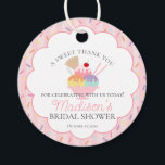 Ice Cream Sundae Scooped Up Bridal Shower Favour Tags<br><div class="desc">She’s Been Scooped Up! a darling bridal shower theme that’s as sweet as love itself! With a pink sprinkle background and ice cream sundae charm,  this collection is perfect for celebrating the bride-to-be in style.</div>
