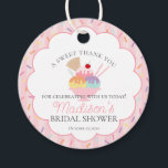 Ice Cream Sundae Scooped Up Bridal Shower Favour Tags<br><div class="desc">She’s Been Scooped Up! a darling bridal shower theme that’s as sweet as love itself! With a pink sprinkle background and ice cream sundae charm,  this collection is perfect for celebrating the bride-to-be in style.</div>