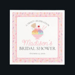 Ice Cream Sundae Scooped Up Bridal Shower Napkin<br><div class="desc">She’s Been Scooped Up! a darling bridal shower theme that’s as sweet as love itself! With a pink sprinkle background and ice cream sundae charm,  this collection is perfect for celebrating the bride-to-be in style.</div>