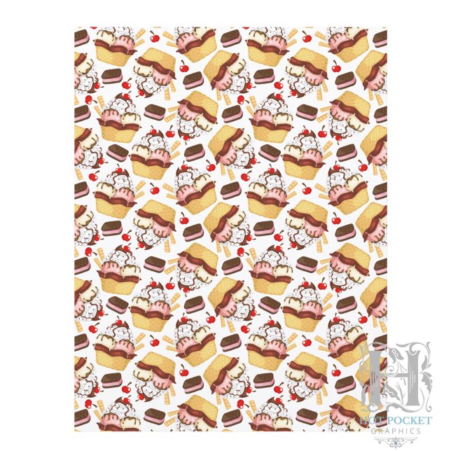 Ice Cream Sundae Scrapbook Paper (Creator Uploaded)