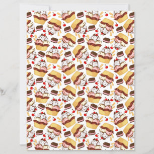 Ice Cream Sundae Scrapbook Paper