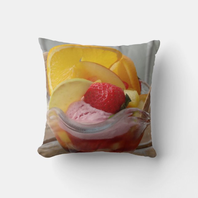 Ice Cream Sundae throw pillow (Front)